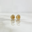 Topos Letra C 0.65gr / 6mm Circones Blancos Oro Amarillo