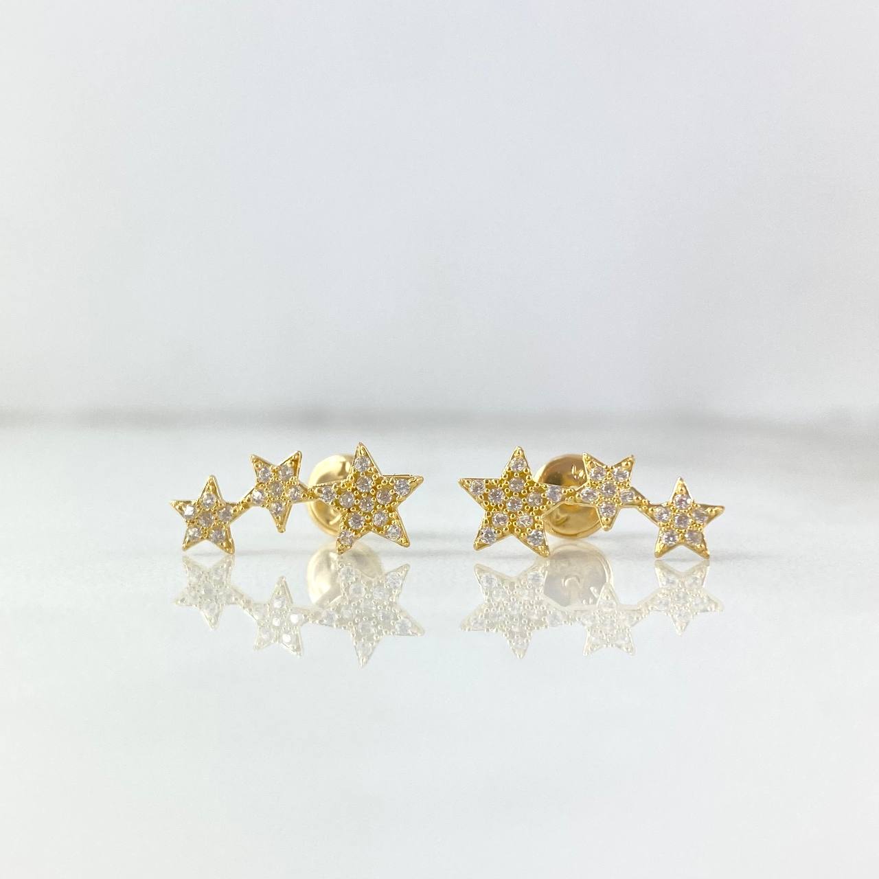 Topos Arco Estela De Estrellas 1.2gr / Circones Blancos Oro Amarillo