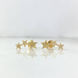 Topos Arco Estela De Estrellas 1.2gr / Circones Blancos Oro Amarillo