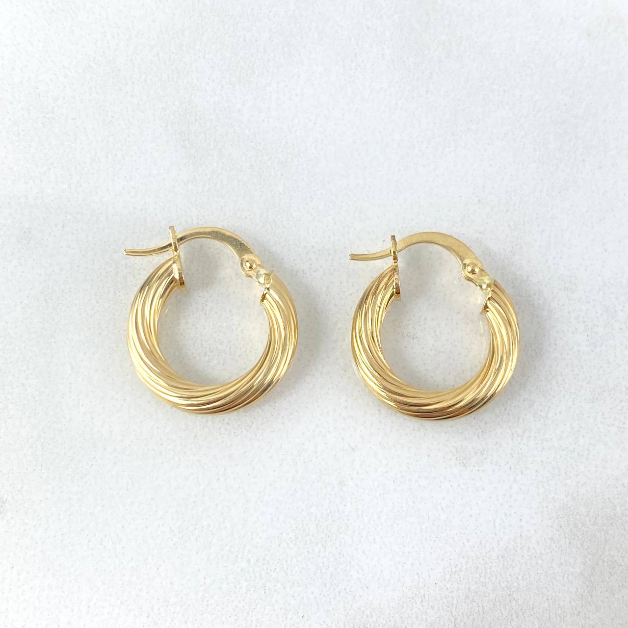 Candongas Sofi 1.4gr / 1.7cm / Oro Amarillo 18K