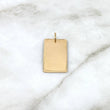 Dije Placa Rectangular 3.7gr / 3.9cm / 33mm*19mm Bordes Diamantados Oro Amarillo