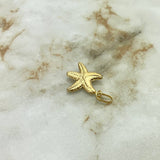 Dije Estrella De Mar 0.9gr / 2.4cm Troquelado Oro Amarillo