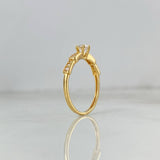 Anillo Solitario Escalonado 1.8gr / T8 / Circones Blancos Oro Amarillo