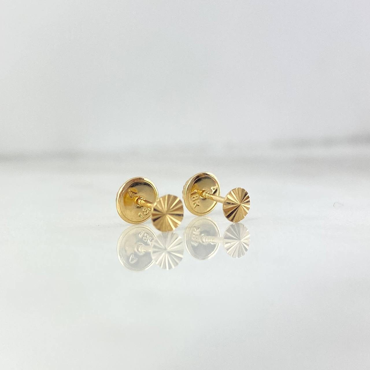 Topos Circulo 0.5gr / 6mm Diamantado Oro Amarillo