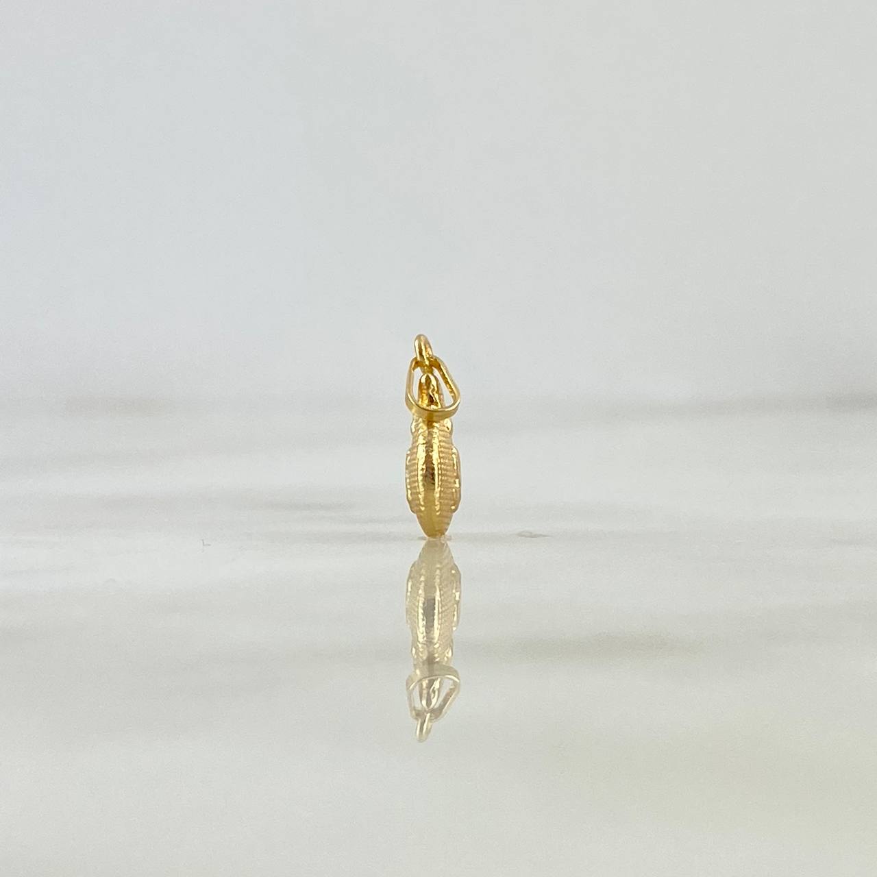 Dije Bolsa de Dinero 0.4gr / 1.7cm / Troquelada Punteada Oro Amarillo ©