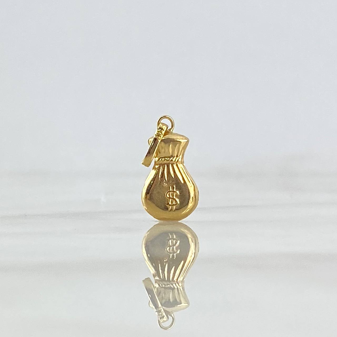 Dije Bolsa de Dinero Plana 0.6gr / 2.2cm / Oro Amarillo