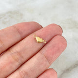 Herraje Corazón 0.15gr / 1.1cm / Troquelado Oro Amarillo