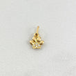 Dije Huellita 0.4gr / 1.2cm / Circones Blancos Oro Amarillo