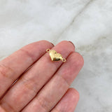 Herraje Corazón 0.4gr / 1.6cm / Troquelado Oro Amarillo