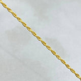 Cadena Lazo 1.1gr / 60cm + Dije Cruz 0.35gr / 2cm Interna Oro Amarillo (Oferta) ©