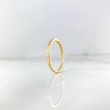 Anillo Rustico Carril 1.45gr / T6 1/4 / Circones Blancos Oro Amarillo *