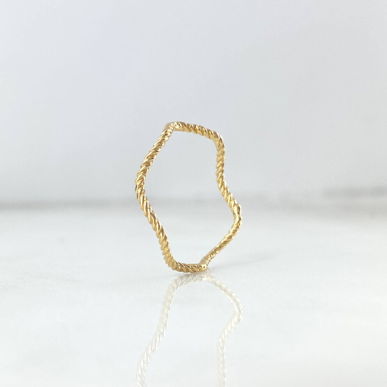 Anillo Trenza Zig-Zag 0.95gr / T8 / Oro Amarillo