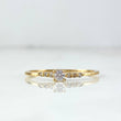 Anillo Solitario Circulos 1.1gr / T8 / Circones Blancos Oro Amarillo *