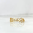 Anillo Corazones Bordeados 1.3gr / T5 3/4 / Oro Amarillo