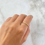 Anillo Rustico Carril 1.45gr / T6 1/4 / Circones Blancos Oro Amarillo *