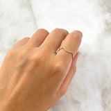 Anillo Trenza Zig-Zag 0.8gr / T6 1/4 / Oro Amarillo *