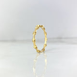 Anillo Cruz X 1.8gr / T6 3/4 / Circones Azules Oro Amarillo *