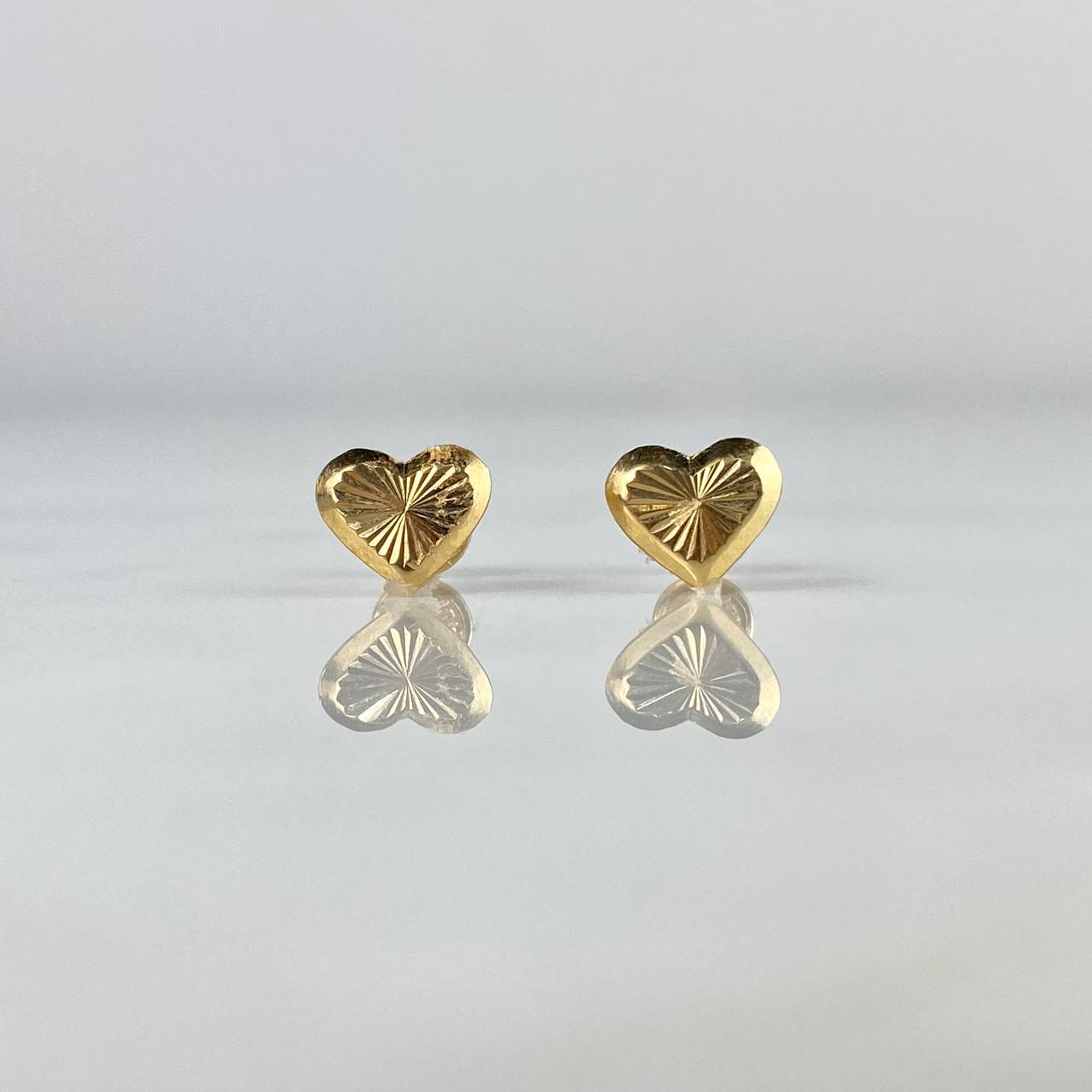 Topos Corazón Diamantado 0.9gr / Troquelado Oro Amarillo *