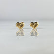 Topos Corazón Diamantado 0.9gr / Troquelado Oro Amarillo *