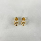 Topos Tres Corazones 0.7gr / Diamantados Oro Amarillo