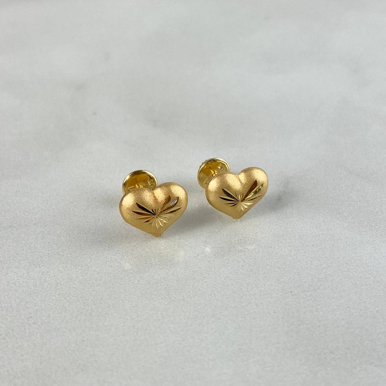 Topos Corazon 1.15gr / Diamantada Oro Amarillo *