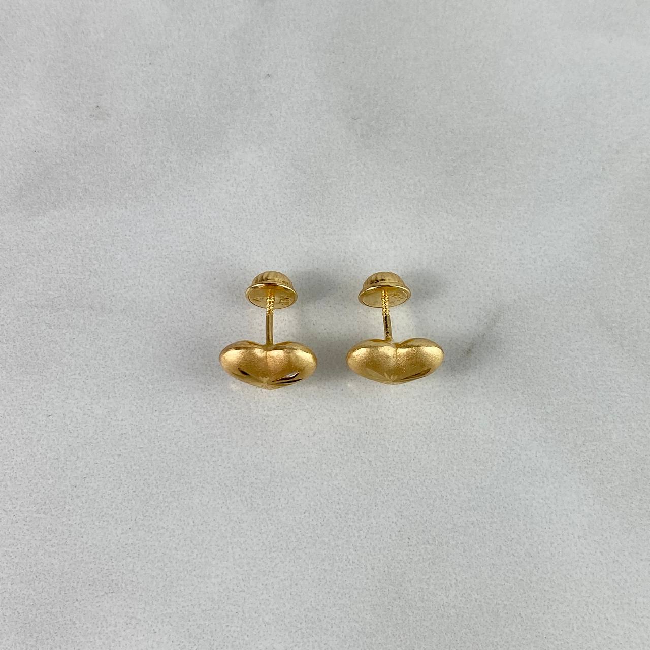 Topos Corazon 1.15gr / Diamantada Oro Amarillo