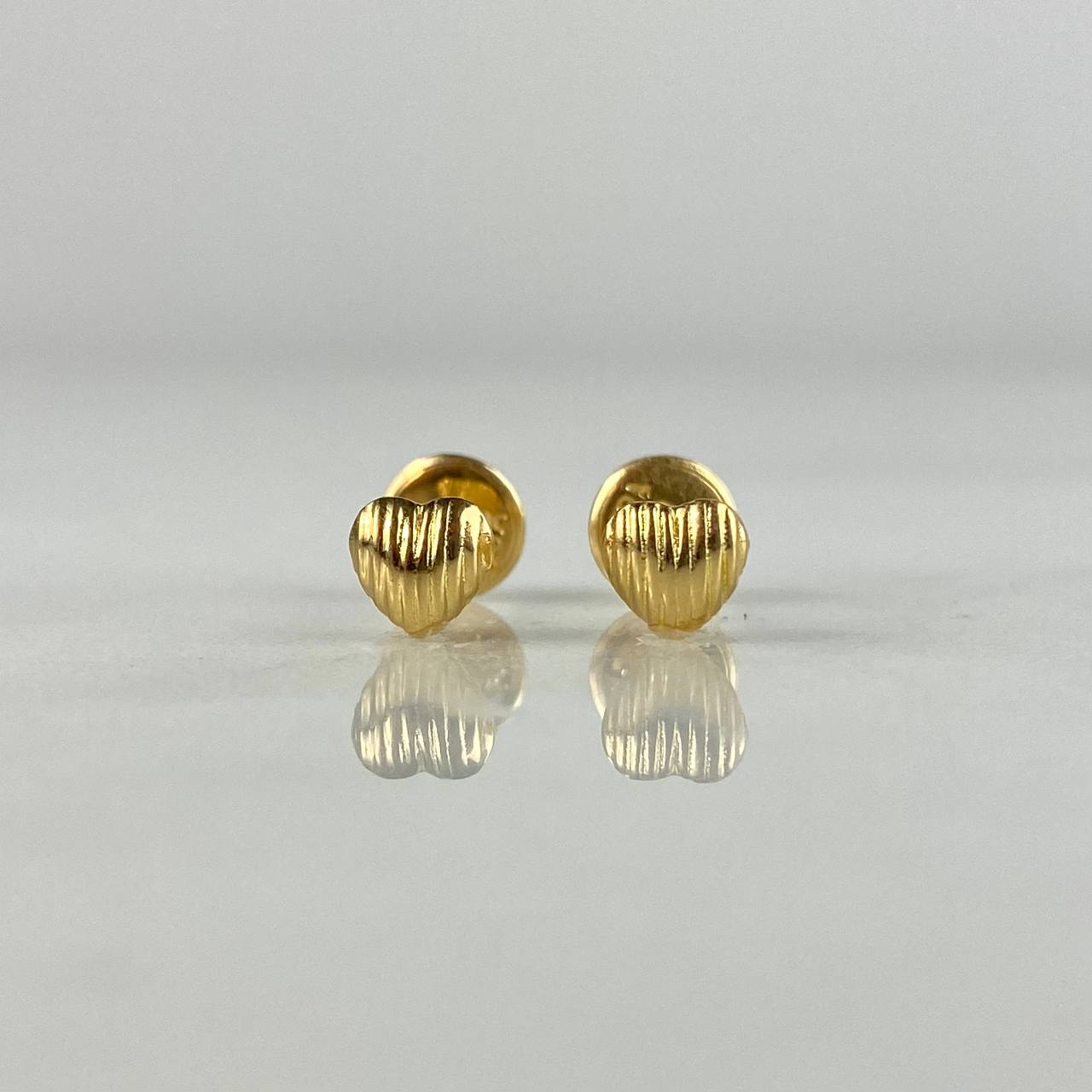 Topos Corazon Rayado 0.5gr / Oro Amarillo