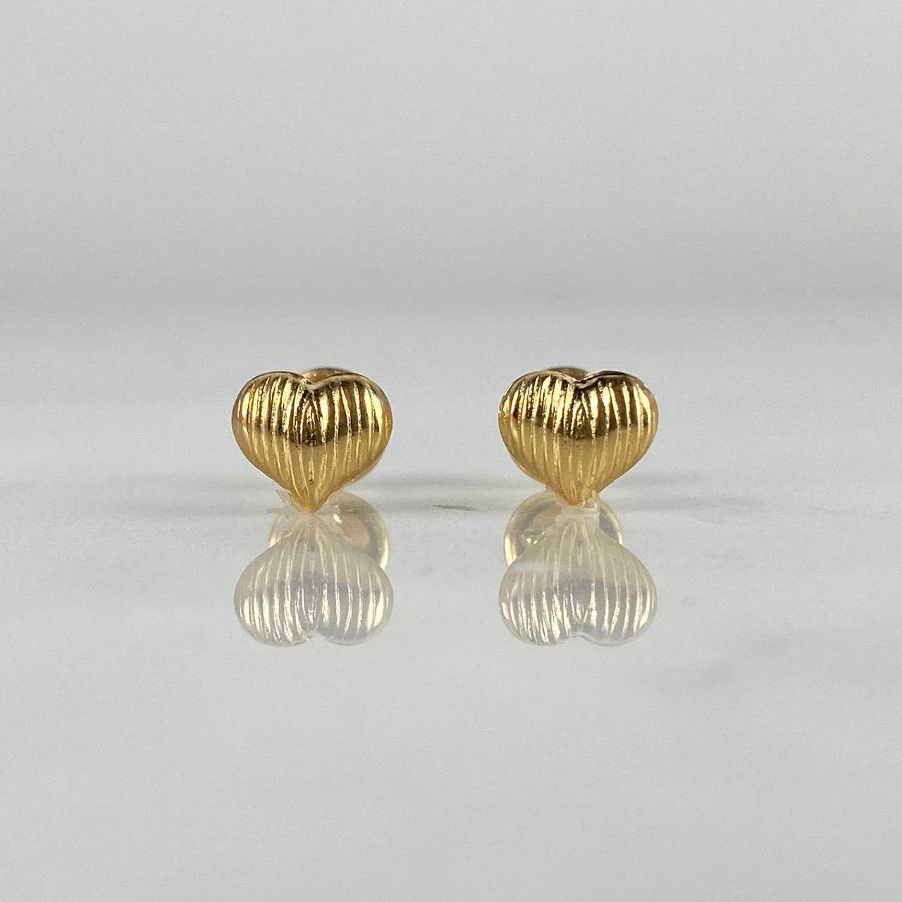 Topos Corazon Rayado 0.65gr / Oro Amarillo