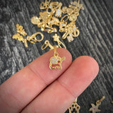 Dije Elefante 0.5gr/1.5cm Tiny Circones Blancos Oro Amarillo