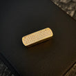 Herraje Rectangulo 4.45gr/2.1cm Circones Blancos Oro Amarillo*