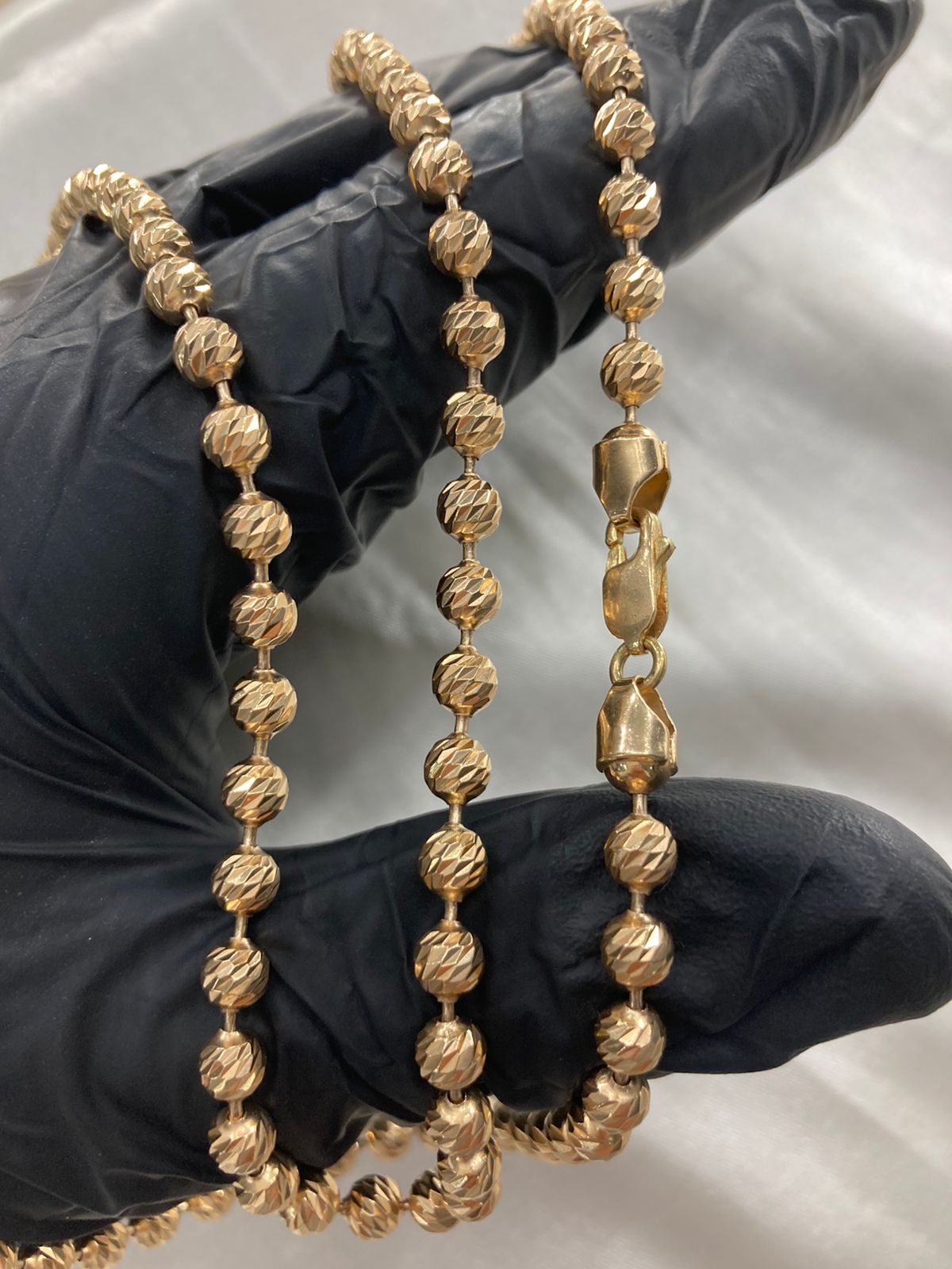 Cadena Militar Diamantada Oro Amarillo – Napoleone Joyas