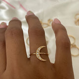 Anillo Luna Circones Oro Amarillo