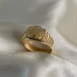 Anillo Corona RX 3.85gr-T8 3/4 Circones Blancos Oro Amarillo