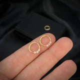 Piercing Aro 11.2mm Trio Circones Rosa Oro Amarillo (Joya)