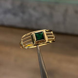 Solitario 1.65gr-T8 Anillo Circon Verde Oro Amarillo