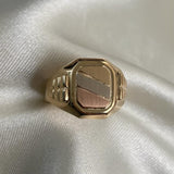 Anillo Cuadrado 4.55gr-T10 1/4 Tres Oros