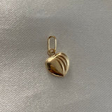 Dije Corazon Rayado 0.45gr/1.5cm Oro Amarillo