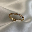 Anillo Volga 1.7gr-T7 3/4 Circones Blancos Oro Amarillo