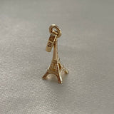 Dije Torre Eiffel 0.9gr/2.1cm Soplado Oro amarillo