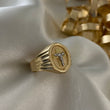 Anillo Cristo 3.35gr - T11 Dos Oros Amarillo Blanco