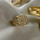 Anillo Virgen Guadalupe 3.15gr - T9 3/4 Dos Oros Amarillo Blanco