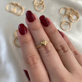 Anillo Corazon 1.55gr-T7 3/4 Liso Oro Amarillo