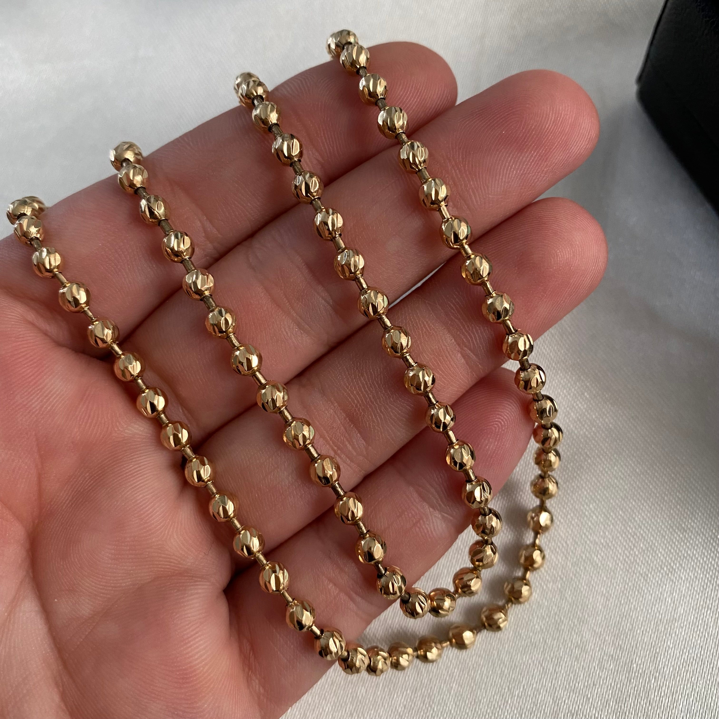 Cadena Militar 25.05gr/65cm Diamantada Oro Amarillo