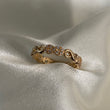 Anillo Infinito 2.6gr- T8 Circones Blancos Oro Amarillo*