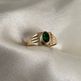 Anillo Pequeño 1.15gr-T1 1/2 Circon Verde Oro Amarillo