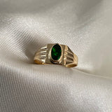 Anillo Pequeño 1.15gr-T1 1/2 Circon Verde Oro Amarillo