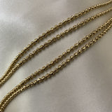 Cadena Militar Luna 17,5gr/50cm Diamantada Oro Amarillo