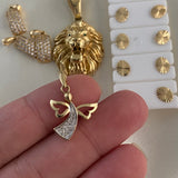 Dije Angel 1.5gr/2.4cm Oro Amarillo Circones Blancos