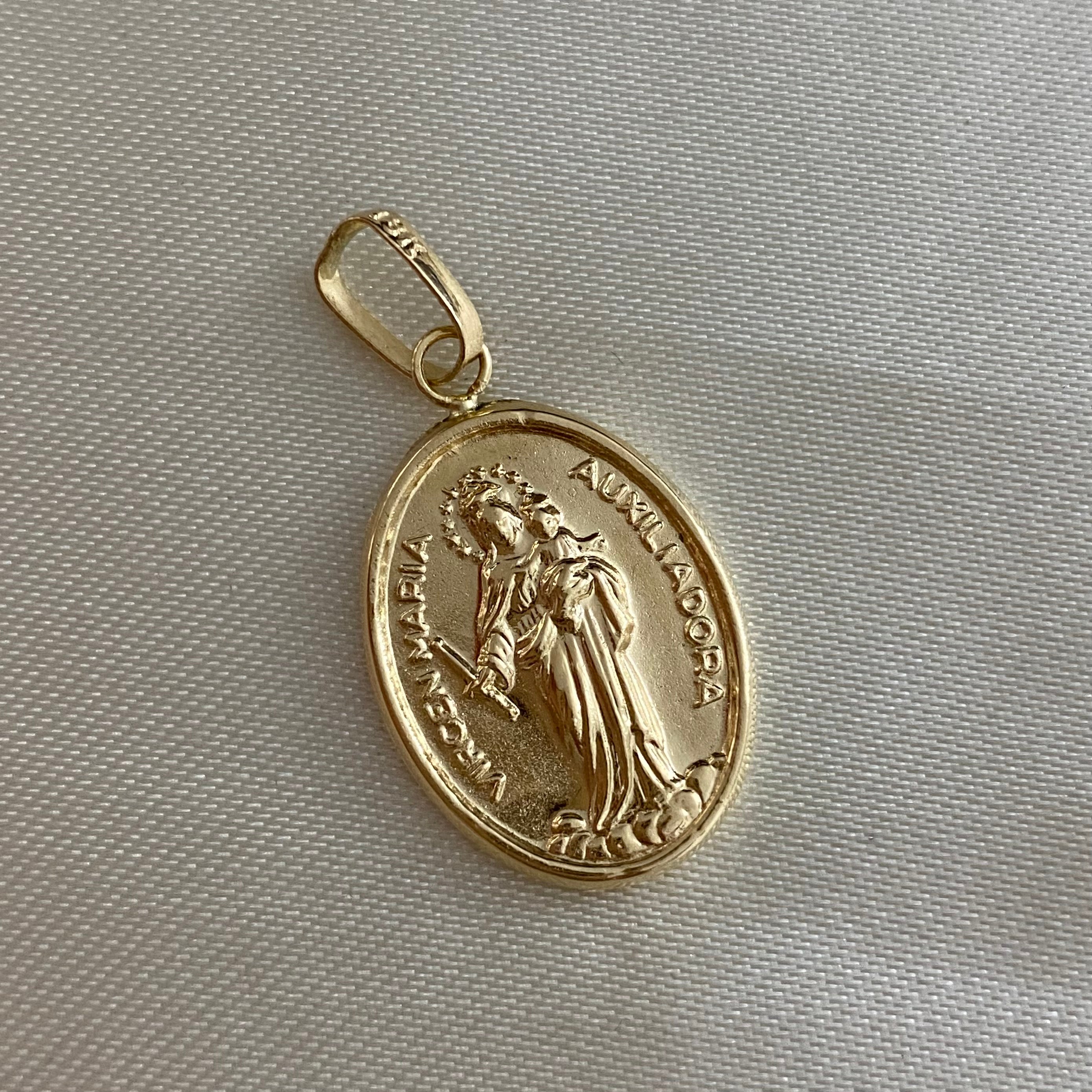 Dije Virgen 1.85gr/3cm Maria Auxiliadora Oro amarillo