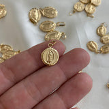 Dije Virgen Guadalupe 0.7gr/2cm Oro Amarillo Circulo